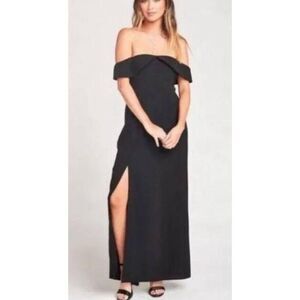 NWT Show Me Your MuMu Uptown Off Shoulder Black Maxi Dress XXXL